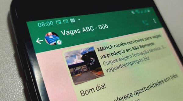 vagas no whatsapp